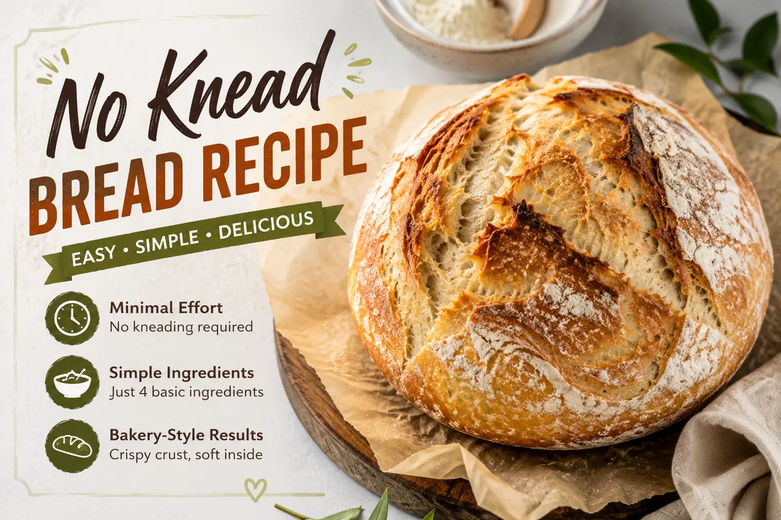 No Knead Bread Recipe
